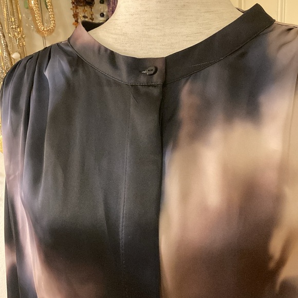 H&M Cloud Sunset Watercolor Tie Waist Shirt Dress XXL - Picture 7 of 16